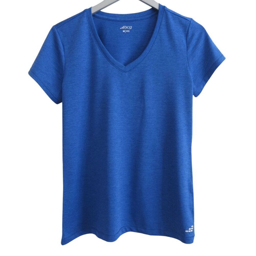 BCG Blue Short Sleeve V-Neck Athletic Tee‎ T-Shirt M
